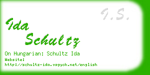 ida schultz business card